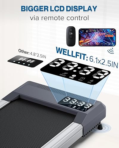 Wellfit Zwift Control Treadmill Walking Pad Treadmill, Walking Pad