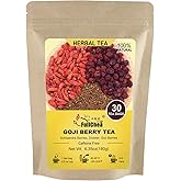 FullChea - Goji Berry Tea, 30 Count X 6g - Premium Five Flavors Herbal Tea Combination - Schisandra Berries, Dodder, Wolfberry
