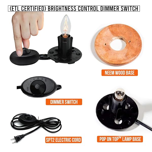 HIMALAYAN GLOW SALT LAMP WITH DIMMER SWITCH 5-7 LBS