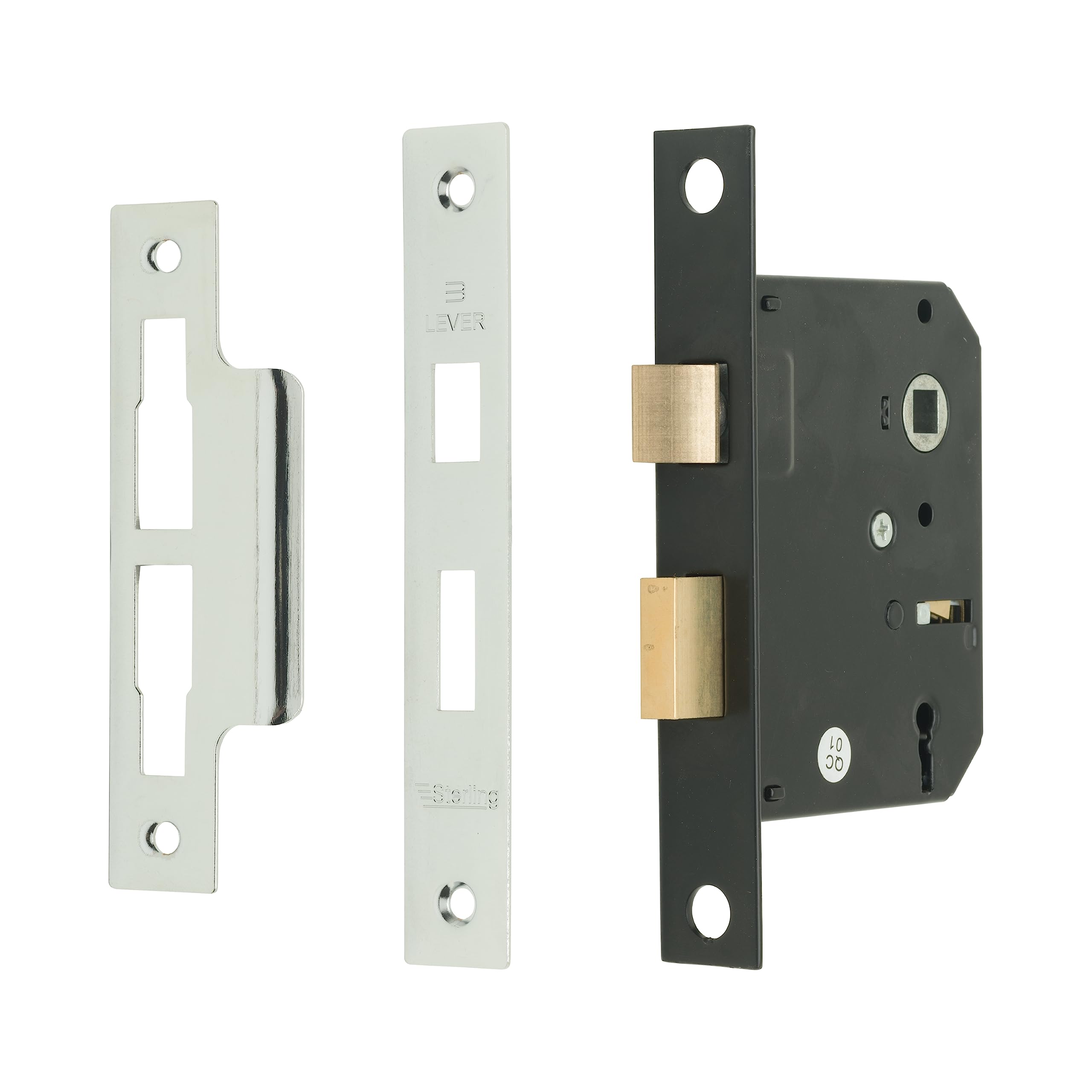 Sterling MLS330N 3-inch/76mm 3-Lever Sashlock - Nickel