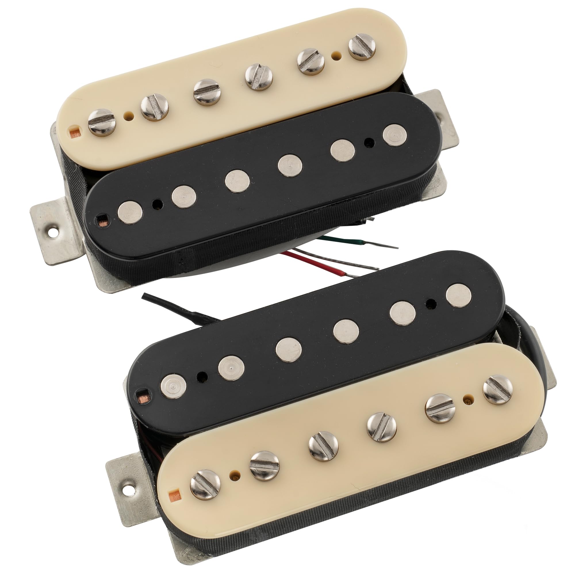Musiclily Revival Pickups RPH1 Modern Classics Alnico 2 Uncovered Humbucker Neck Bridge Pickups Set for Electric Guitar, Zebra