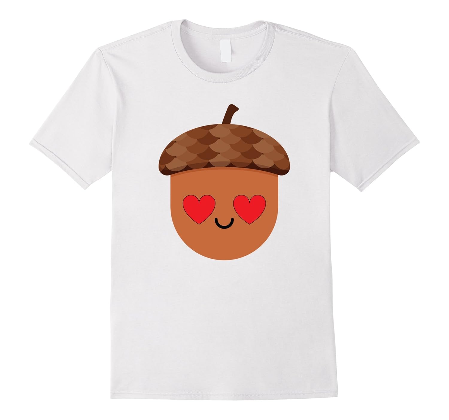 Acorn Nut Emoji Heart & Love Eye Shirt TShirt Oak Tee4LVS 4loveshirt