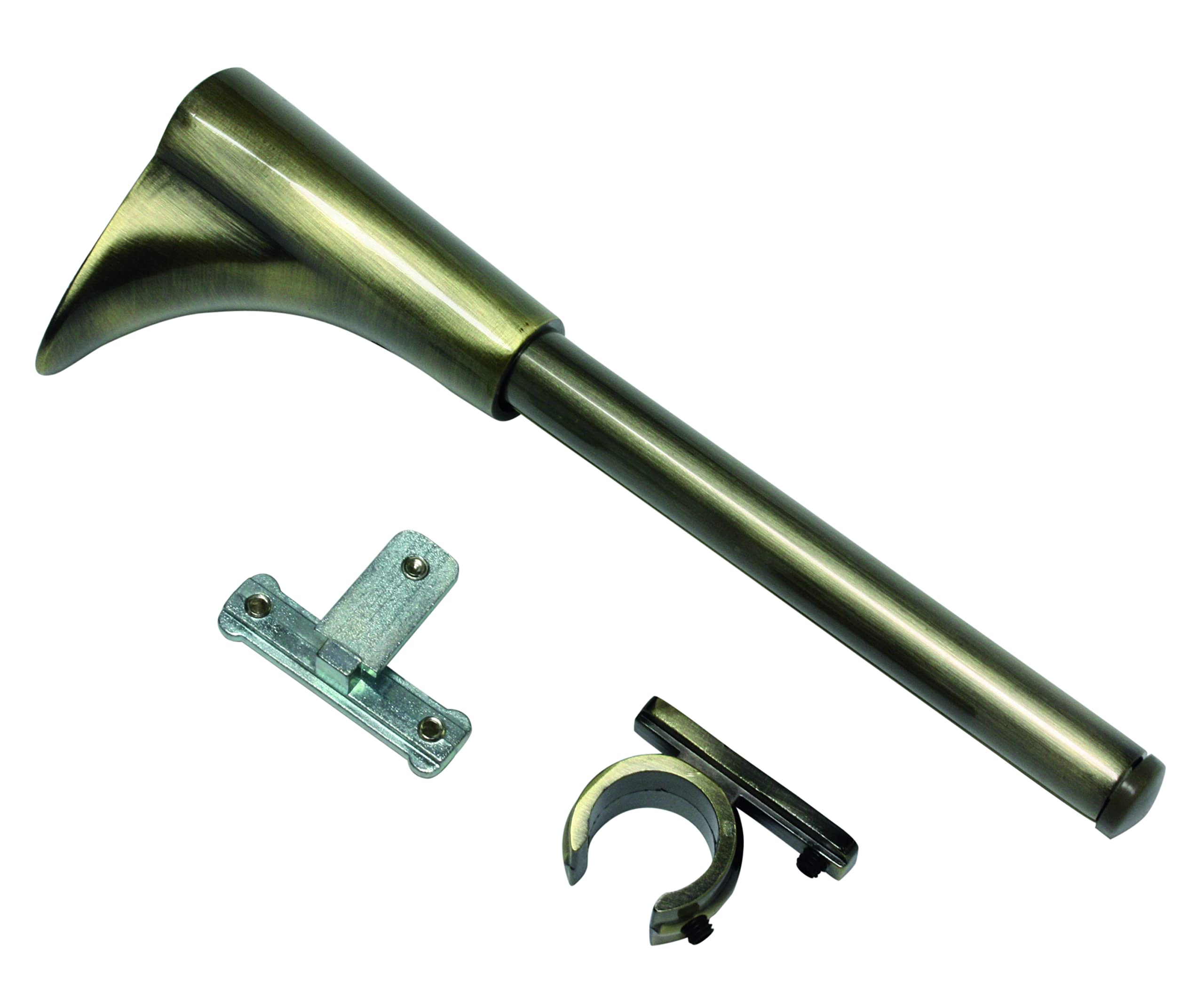 Gardinia Universal Support 1 and 2 Track for Diameter 16 mm Antique Brass 15 cm