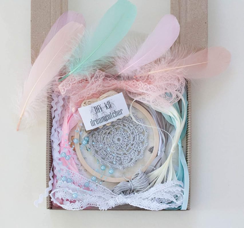 DIY Dreamcatcher Kit Boho Kids Craft Kit Doily Dream