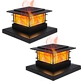 Dynaming 2 Pack Solar Flame Post Lights