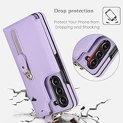 XIMAND for Samsung Galaxy Z Fold 5 Wallet Case with