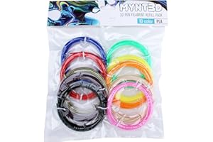 MYNT3D PLA 3D Pen Filament Refill Pack (10 Color, 3m Each)