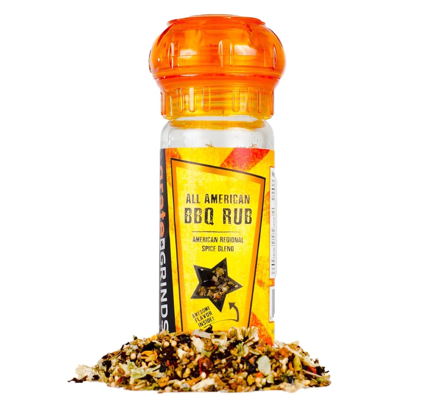 Kansas City BBQ Rub 2.0oz. Refillable Spice Grinder Bottle