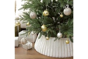 Christmas Tree Collar,29" White Christmas Tree Collar for 7.5 ft 9 ft Xmas Treess Skirt Collars for Artificial Pencil Trees B