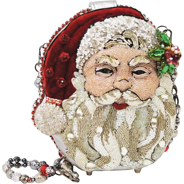 Mary Frances Ho Ho Hand Beaded Bejeweled Santa Claus Christmas