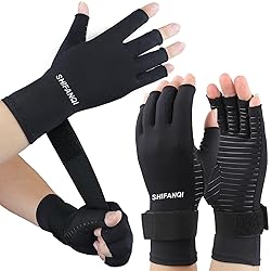 2 Pairs Copper Arthritis Compression Gloves Women