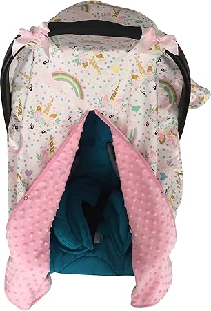 Amazon Com Unicorn Print Baby Car Seat Cover Nursing Cover Carseat Canopy Pink 300035 Baby