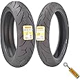 Pirelli Diablo Rosso II Tire Set with Keychain: 120/70 ZR 17 M/C (58W) TL (K) Front & 160/60 ZR 17 M/C (69W) TL Rear Motorcycle Tires- Sport Performance for Road Use