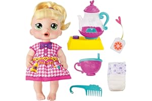 Baby Alive Bubbly Tea Party LaLa GooGoo Doll with Teapot Accessories, Blonde Hair, 11 Inches, Kids Toys, Ages 3+