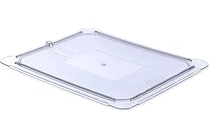 Carlisle FoodService Products Storplus 1/2 Size Universal Lid Flat Food Pan Lid for Catering, Buffets, and Restaurants, Polycarbonate, 1/2 Size, Clear