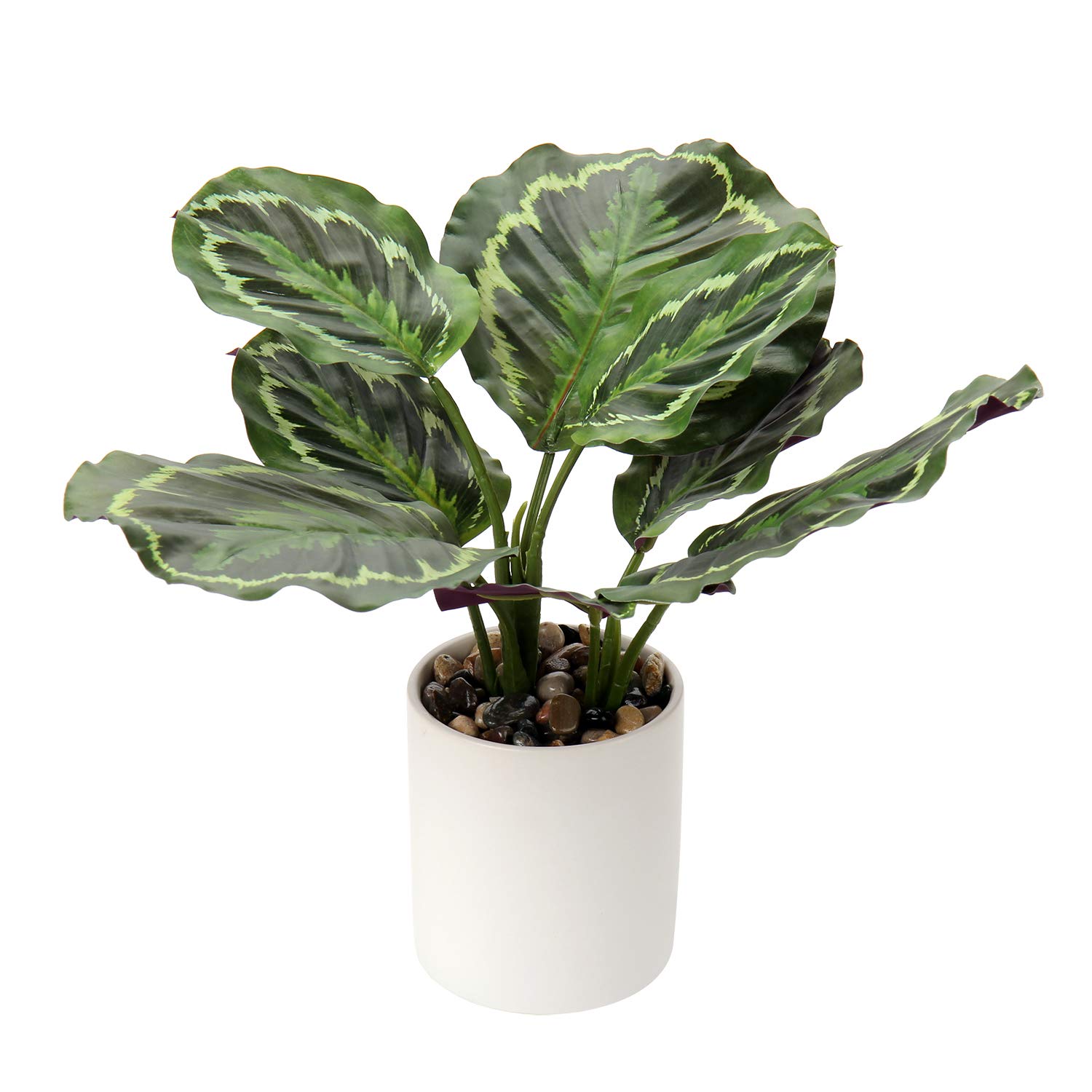Briful 12.5" Fake Plants Artificial Plants Indoor Tropical Faux Banana Leaf Arrangement in Pot for Home Garden Office Desk Shower Room Decoration — image 1