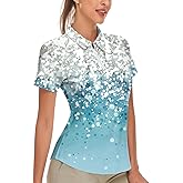 Women's Golf Shirt Short Sleeve Tennis Shirt Quarter Zip Golf Pullover Golf Polo Shirts Argyle Tops