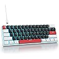 surmen 60% Mechanical Gaming Keyboard with Linear Red Switch, Wired Mini Compact Keyboard 60 Percent Backlit for Laptop Deskt
