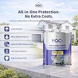 HQC Weather Shield Classic Grey Masonry Paint 1L Weatherproof Acrylic Resin view 3