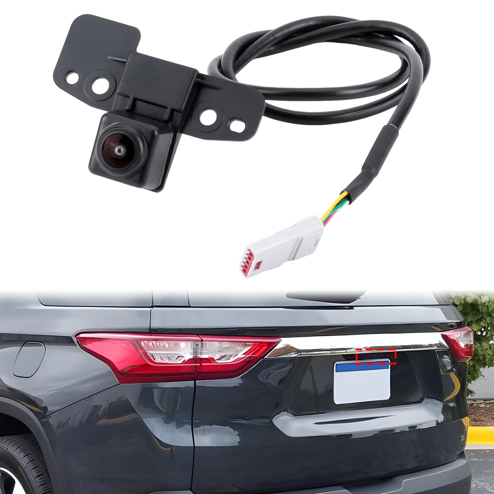 Photo 1 of 23165927 Front Bumper Camera for Chevy Traverse 2018-2021, 170° Wide Angle View, Waterproof Parking Assist, OEM Replacement Direct Fit Plug & Play