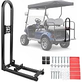 HOWBOW Golf Cart Rear Seat Grab Bar for Yamaha Club Car EZGO | Thicken Steel Tubing Golf Cart Seat Safety Handlerail with Reflective Stickers, Supports Golf Bags