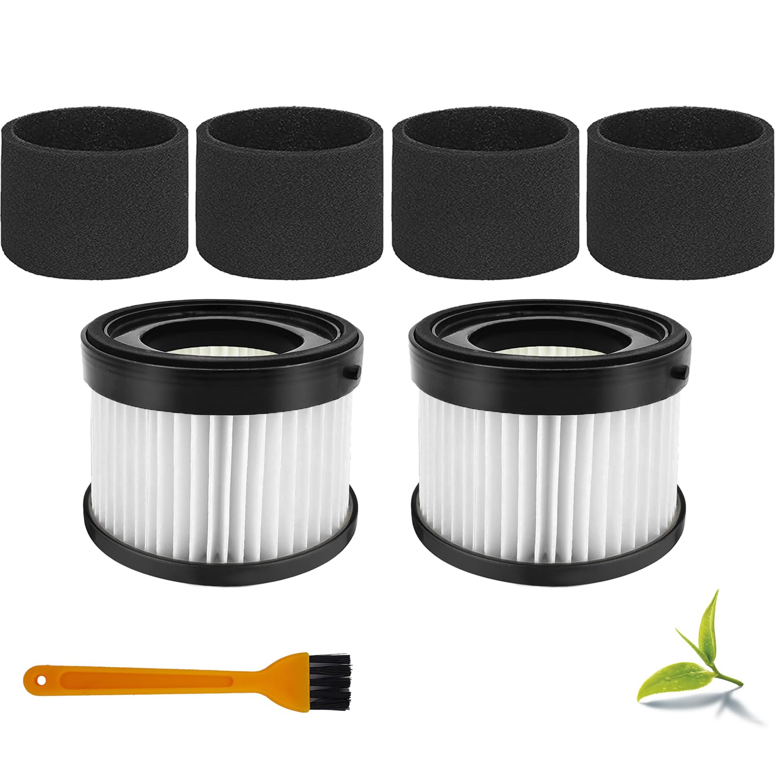 Photo 1 of LVJUSEN Universal 49-90-1951 Vacuum Filters, Fits 49-90-0160 Milwaukee M18 Cordless Compact Hand Held Vacuum 0882-20, Hepa Filter with 4x Foam Sleeve-2 Pack