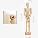 Kurtzy 30.5cm Wooden Human Mannequin with Stand - Fully Posable Artist Figure view 5