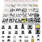 TWTADE 260pcs Micro Momentary Tact Switch Tactile Push Button Switch 26 Values 4 pin/3 pin/2 pin Assortment Kit QC-26V