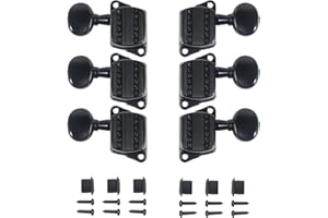Kluson Plus Series 3 Per Side Tuning Machines, Black | KPLUS-3-B