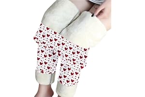 Lovor Christmas Winter Sherpa Fleece Lined Leggings for Women, High Waist Stretchy Thick Cashmere Plush Warm Thermal Pants