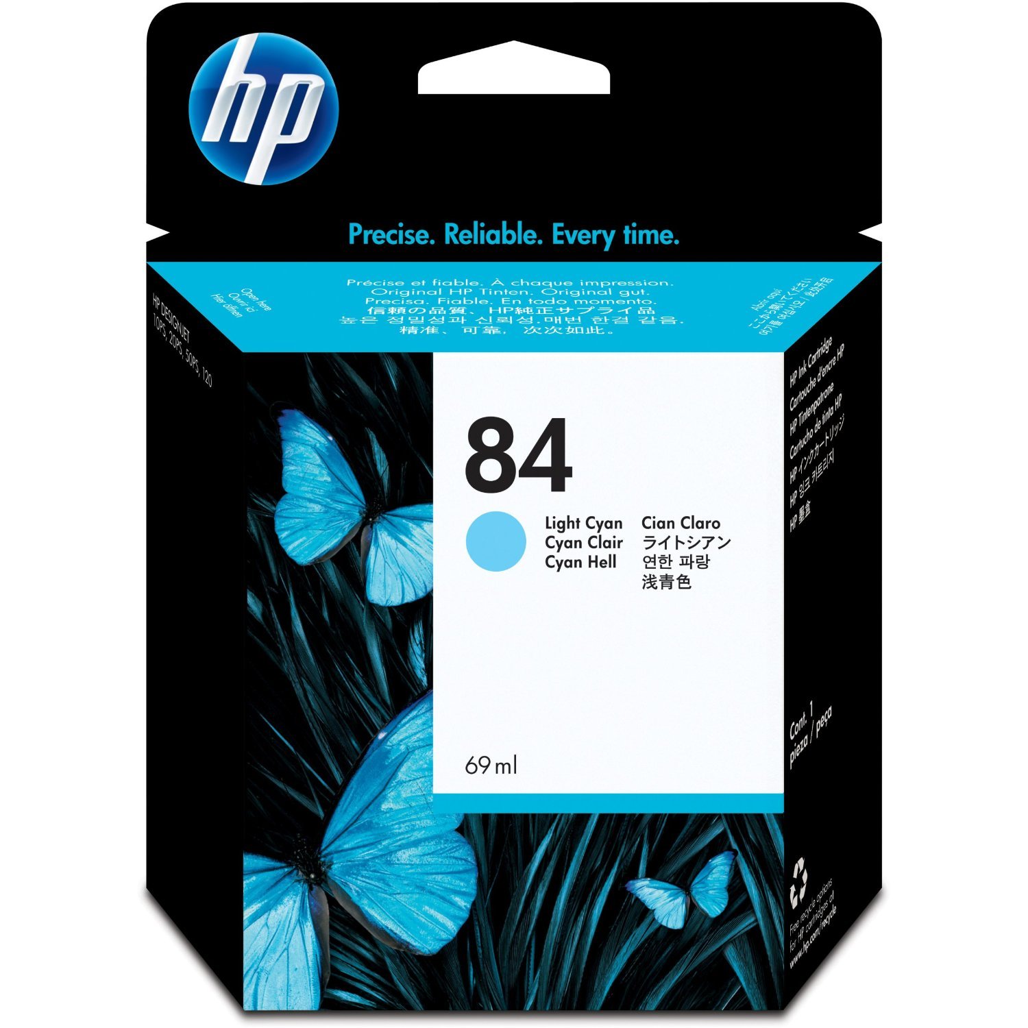 HP Original C5017A Ink Cartridge No 84 Cyan Light 69Ml
