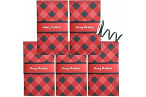 GIFSKIU Handmade Christmas Surprise Gift Card Booklet, Unique Multiple Waterfall Christmas Gift Card Book Holder Sleeve Merry Money Cash Flip Giftcard Book Envelope with Slot Multi Birthday Xmas Gifts(5PCS)