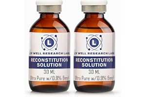 Liv Well Research Labs Reconstitution Solution 2-Pack - 30ml - Ultra Clean Solution in Premium Glass Vials | Made in USA