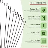 Oypla Steel Barrier Fencing Pins 10mm x 1150mm Pack of 10 view 2