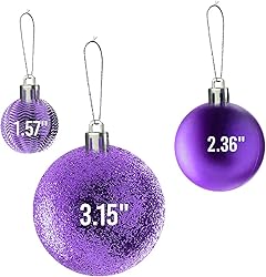Prextex Christmas Tree Ornaments - Purple Christmas