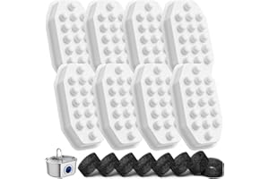 Neareal Official 8 Pack Cat Water Fountain Replacement Filters & Pre-Filter Sponges for 108oz/3.2 Stainless Steel Pet Water Fountain