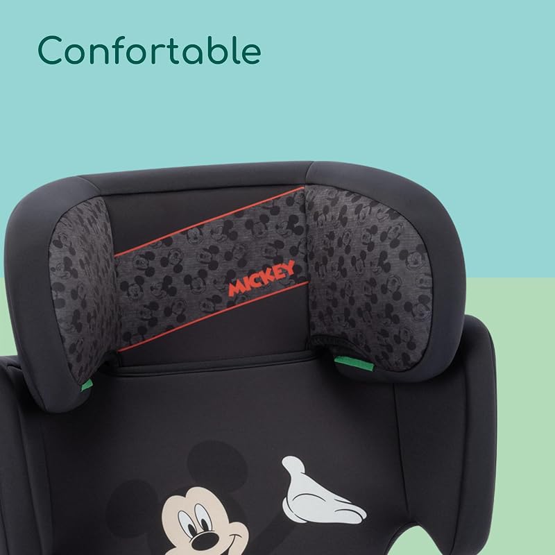 Disney Road Safe i-Size, Rehausseur Voiture Enfant, 3,5-12 ans (100-150 cm), Siège Auto Mickey, Installation Avec la Ceinture de Sécurité, 14 Positions D'appuie-tête, Authentic Mickey