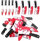 12 Pieces Halloween Knife Charms Acrylic Horror Knife Shape Pendant Sharp Pointed Knife Dangle Charms for Bracelet Keychain Jewelry Making Halloween Party Decor, 2 Styles