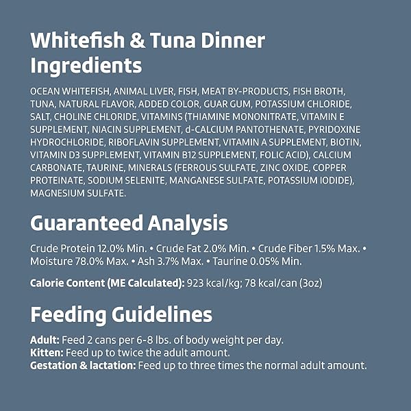 AMAZON BRAND – WONDER BOUND WET CAT FOOD, PATE, NO ADDED GRAIN, VARIETY PACK (COD, SOLE & SHRIMP, SALMON, WHITE FISH & TUNA), 3 OUNCE (PACK OF 24)