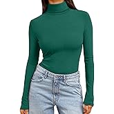 Trendy Queen Women's Turtleneck Long Sleeve Shirts Spring Fashion Basic Thermal Underwear Tops Winter Clothes 2026