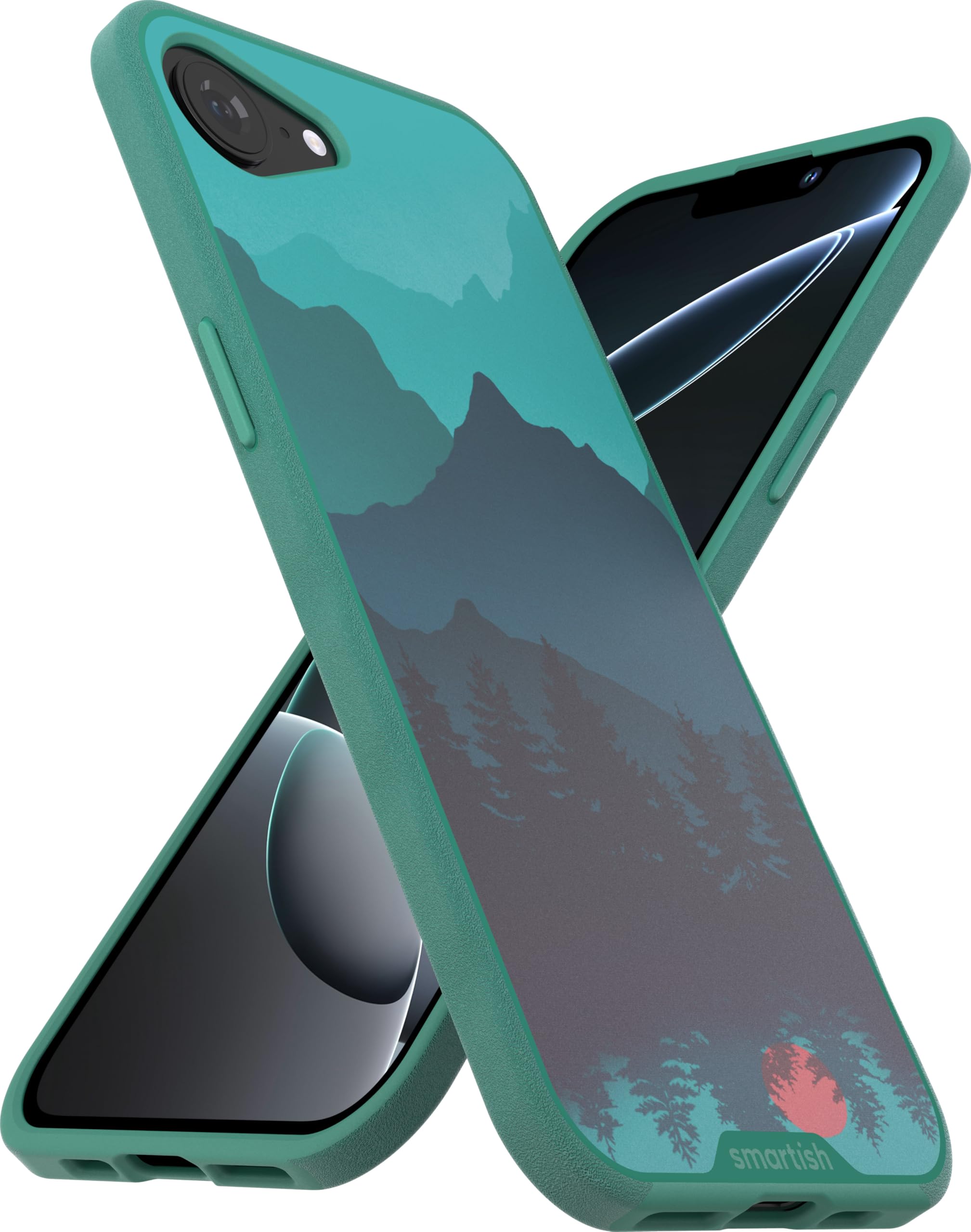 Photo 1 of Smartish® iPhone 16e MagSafe Case - Gripmunk Magnetic Slim Case [Lightweight + Protective] Thin Grip Cover with Microfiber Lining for Apple iPhone 16e 2025 - Moving Mountains