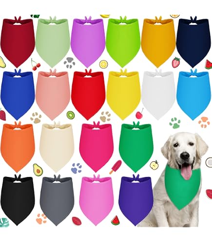 Personalized Dog Bandana With Embroidered Name - Custom Triangle Scarf Bib For Small Medium Large Dogs & Cats