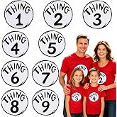 Thing 1-9 Iron On Patches for Halloween Costume Accessories | Thing Theme Patches Halloween Heat Transfer Vinyl Iron on Decals T-Shirt Clothes Bag Pillow Covers