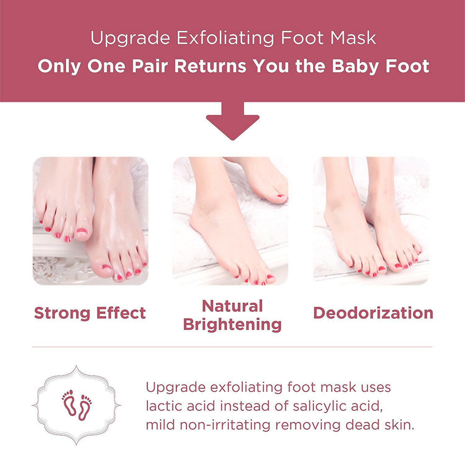 Premium Fußmaske, Babyfüße, Fuß Peeling Maske, Peeling Socken, iSuri 2 Paar Roseextrakt Exfoliating Foot Peel Mask für Männer Frauen- hervorragende Ergebnisse in 3-7 Tagen …