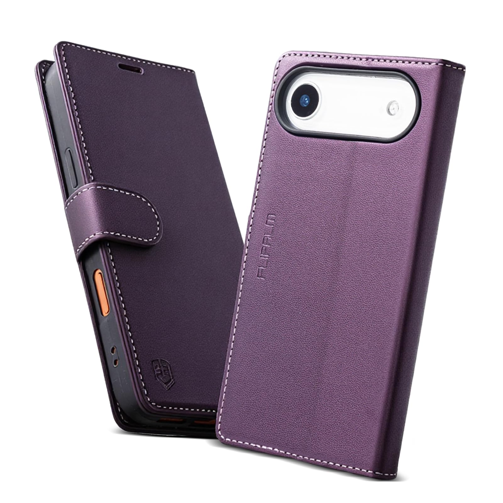 Photo 1 of Wallet Case for iPhone 17 Air with Credit Card Holder, PU Leather Folio Flip Kickstand Protective Shockproof Cover for Apple 17 Air Phone Case (Purple)