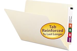 Smead End Tab File Folder, Shelf-Master® Reinforced Straight-Cut Tab, Legal Size, Manila, 100 per Box (27110)