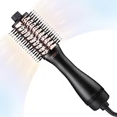 TYMO Hair Dryer Brush Blow Dryer Brush in One, 4 in 1 Hairdryer and Styler | Volumizer with Oval Titanium Barrel, Ionic Hot A
