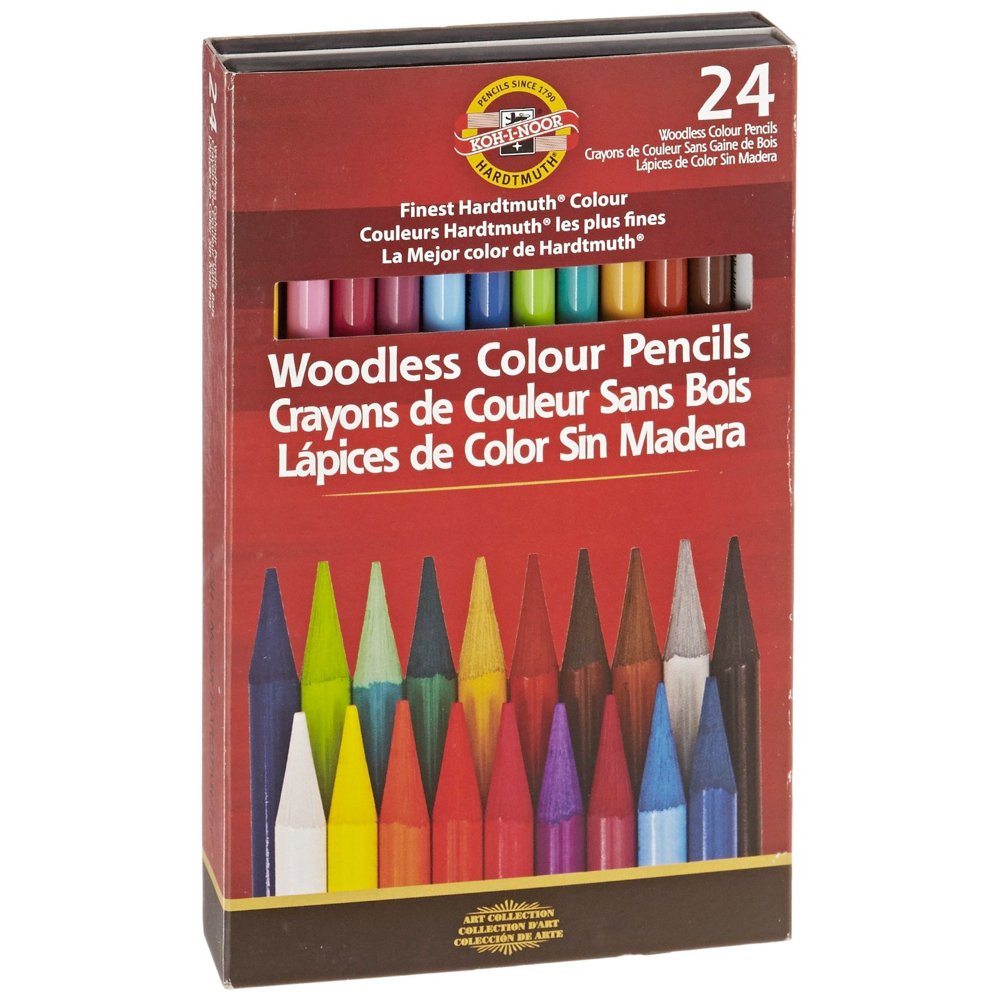 KohINoor Progresso Woodless Colored Pencils 24 Color Set eBay