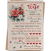 LiuuLi Romantic Anniversary Card for Wife,Unique Anniversary Wedding Gifts from Husband