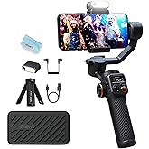 Hohem iSteady M6 Kit Smartphone Gimbal Stabilizer 3-Axis with Magnetic Fill Light/AI Tracking Sensor for iPhone Android with 